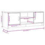 vidaXL Meuble TV blanc 102x30x37 5 cm bois d'ingénierie