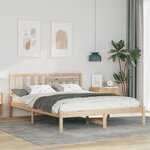 vidaXL Cadre de lit Marron 160 x 200 cm Bois massif en pin