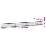 vidaXL Panier gabion avec couvercle 700x50x50 cm fer galvanisé