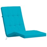 vidaXL Coussins de chaise longue lot de 2 turquoise tissu oxford