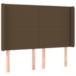 vidaXL Sommier à lattes de lit avec matelas Marron foncé 140x190 cm