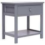 vidaXL Tables de chevet 2 Pièces Gris 40x29x42 cm Bois de Paulownia