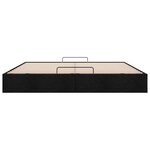 VidaXL Cadre de lit ottoman sans matelas noir 200x200 cm tissu
