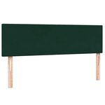 vidaXL Sommier à lattes de lit et matelas et LED vert foncé 160x220cm velours