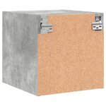 vidaXL Table de chevet avec porte en verre gris béton 35x37x35 cm