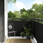 vidaXL Paravent de balcon noir 600x90 cm résine tressée