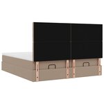 VidaXL Cadre de lit ottoman et matelas cappuccino 200x200cm similicuir