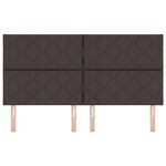 vidaXL Tête de Lit en Tissu Géométrique Marron foncé 180 cm tissu