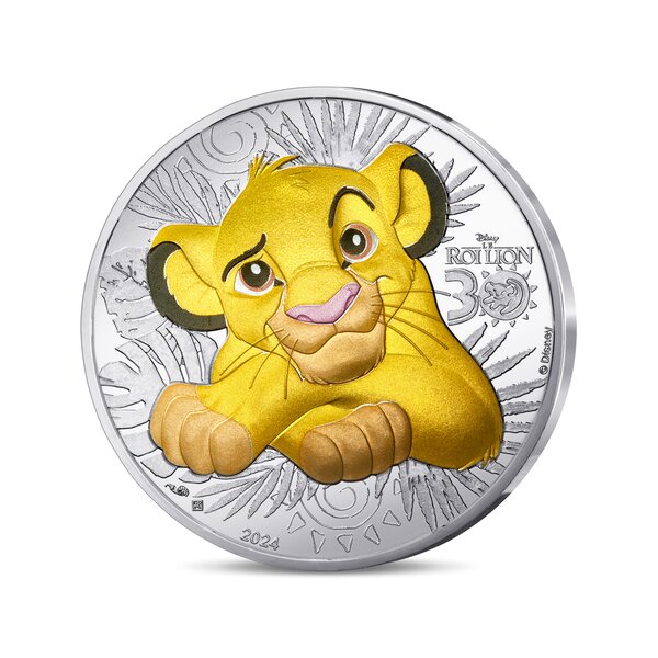 Disney Le Roi Lion - 30ème anniversaire - Monnaie de 10€ Argent Colorisée