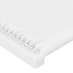 vidaXL Tête de lit à LED Blanc 203x16x118/128 cm Similicuir
