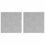 vidaXL Nez de marche Carré 2 Pièces Argenté 40 x 40 cm Aluminium