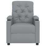vidaXL Fauteuil de massage Gris clair Tissu