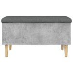 vidaXL Banc de rangement gris béton 82x42x46 cm bois d'ingénierie