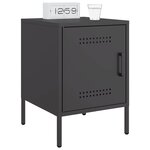 vidaXL Table de chevet noir 36x39x50 5 cm acier