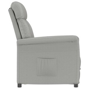 vidaXL Fauteuil Relax Light Grey Gris clair 70.5 x 96.5 x 95 cm tissu
