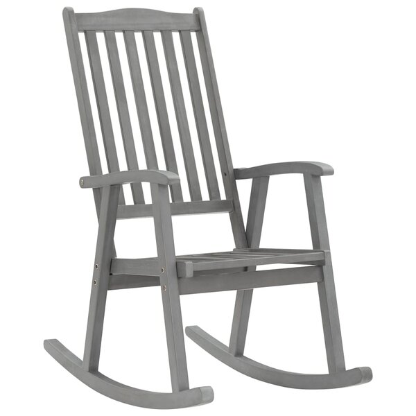 vidaXL Chaise à bascule gris bois d'acacia massif