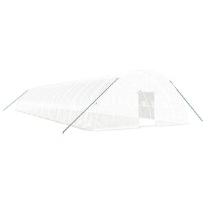 vidaXL Serre avec cadre en acier blanc 120 m² 20x6x2 85 m