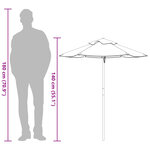 vidaXL Parasol de jardin pour enfants avec poteau en bois Ø120x140 cm