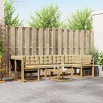 vidaXL Ensemble de canapés d'extérieur 8 Pièces Blanc et Beige