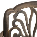 vidaXL Chaises de jardin 2 Pièces Aluminium coulé Bronze
