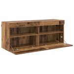 vidaXL Meuble TV mural Bois Ancien 100 x 30 x 40 cm Bois d'ingénierie