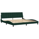 vidaXL Cadre de lit sans matelas Hanko vert foncé 200x200 cm velours