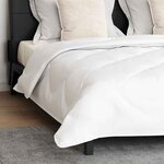 vidaXL Couette avec oreiller 3 Pièces Blanc 240 x 220 cm Microfibre