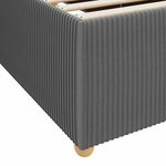 vidaXL Cadre de lit avec matelas Gris foncé 120 x 190 cm tissu