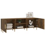 vidaXL Meuble TV Chêne fumé 150x30x50 cm Bois d'ingénierie