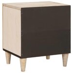 vidaXL Table de chevet Beige 40 x 33 x 46 cm bois de manguier massif