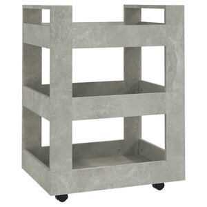 vidaXL Chariot de cuisine Gris béton 60x45x80 cm Bois d'ingénierie