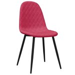 vidaXL Chaises à manger lot de 6 rouge bordeaux velours