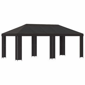 vidaXL Abri de jardin 6 x 3 m Anthracite Polyester et Acier 190 gsm