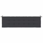 vidaXL Coussin de banc de jardin noir 180x50x4 cm tissu oxford
