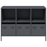 vidaXL Buffet anthracite 101 5x39x73 5 cm acier laminé à froid