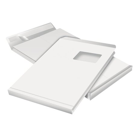 Enveloppe kraft, format c4, 30 x 229 x 324 mm, avec fenêtre, 120 g/m² fermeture autocollante, blanc (paquet 50 unités)