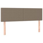 vidaXL Sommier à lattes de lit avec matelas Taupe 140x200 cm Tissu