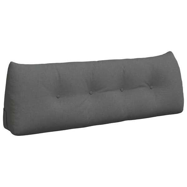 vidaXL Coussin de Dos Gris foncé 140 x 24 x 50 cm tissu