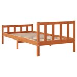 vidaXL Cadre de lit sans matelas cire marron 75x190 cm bois pin massif