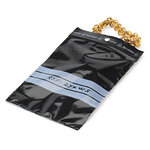 Sachet plastique zip noir opaque à bandes blanches 60 microns raja 16x22 cm