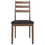 vidaXL Chaises à manger coussins 2 Pièces marron bois massif caoutchouc