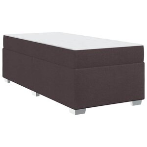 vidaXL Cadre de lit avec matelas Marron foncé 80 x 200 cm tissu