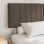 vidaXL Cadre de lit avec tête de lit rembourrée Taupe 160 x 200 cm