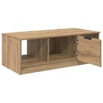 vidaXL Table basse Chêne artisanal 102 x 50 x 36cm Bois d'ingénierie