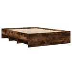 vidaXL Cadre de lit sans matelas chêne fumé 120x190 cm bois ingénierie
