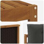 vidaXL Ensemble de canapés d'extérieur 5 pc Naturel et Anthracite
