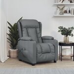 vidaXL Fauteuil inclinable électrique Gris Similicuir