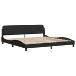 vidaXL Lit avec matelas noir 200x200 cm velours
