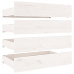 vidaXL Cadre de lit sans matelas avec tiroirs blanc 160x200 cm