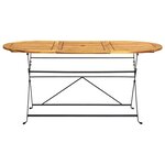 vidaXL Table de jardin 160x85x74 cm Bois d'acacia massif Ovale